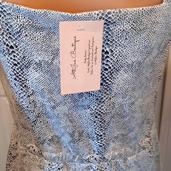 Crazy Train Overall Bib Shorts Snakeskin Print Drawstring Waistline and Pockets - Picture 7 of 10